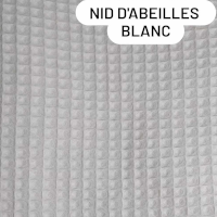 nid d'abeille blanc